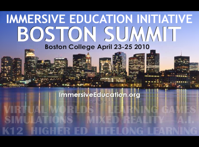 IMMERSIVE EDUCATION 2010 BOSTON SUMMIT BANNER : IMMERSIVE EDUCATION